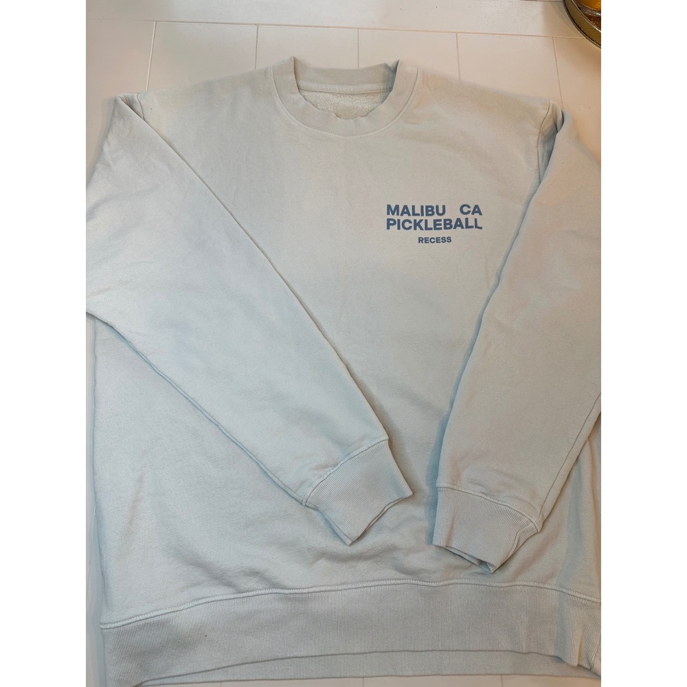 Recess Pickleball Core Old Money Sweatshirt Coastal Preppy Womens L Sustainable